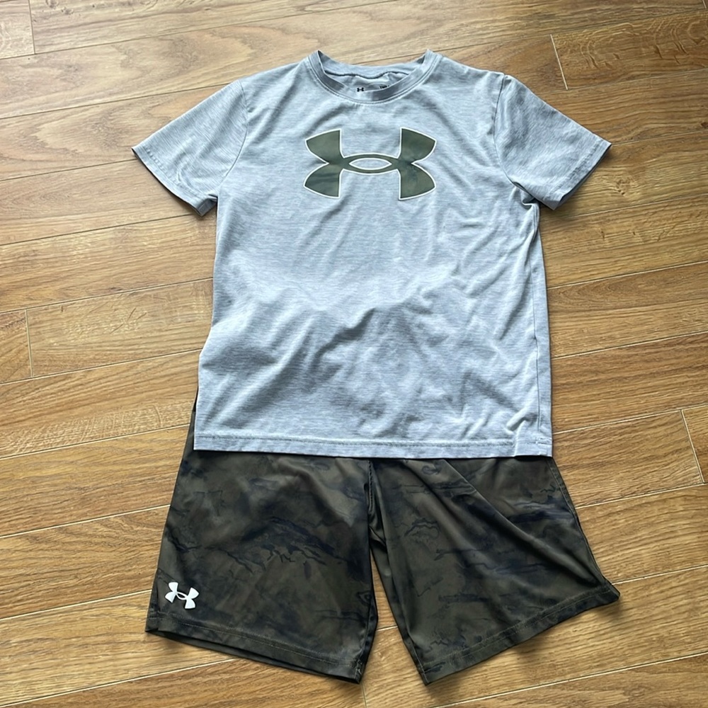Boys under armor dri fit matching set